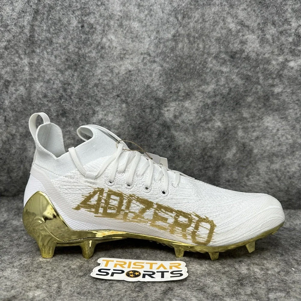 Adidas Adizero Primeknit Football Cleats Mens Size 12 White Gold GX5100